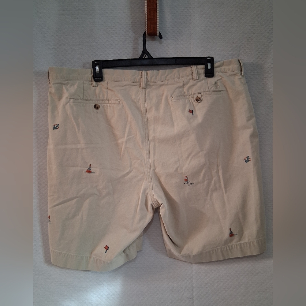 Polo Ralph Lauren Men's Beige Embroidered Shorts - Picture 2 of 6